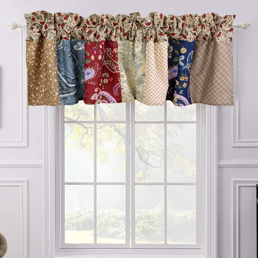 Hyler Sanders Floral Paisley Patchwork Window Valance