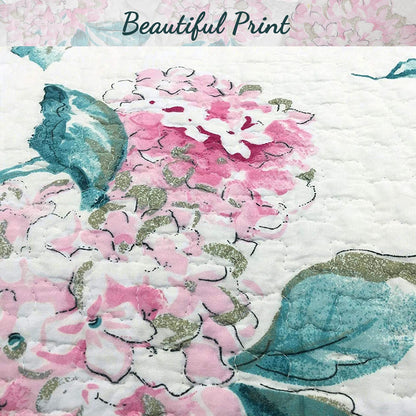 Lowe Floral Scalloped 3-Piece Cotton Reversible Quilt Bedding Set
