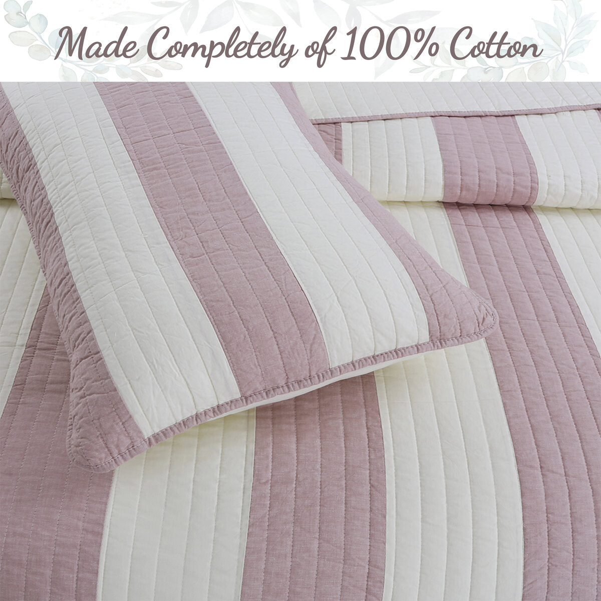 Josie Taro 3-Piece Cotton Reversible Quilt Bedding Set