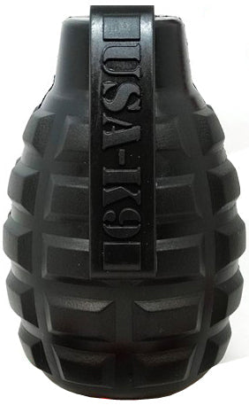 USA-K9 Grenade Shaped eDispenser Durable Dog Chew Toy & Treat Dispenser - Army Green
