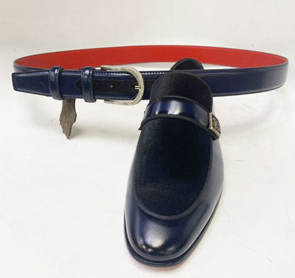 C Collection Leather Loafer - Navy