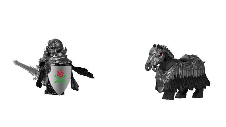 Berserk Series Ghost Skeleton Knight Guts Minifigure – Cursed Warrior Armor