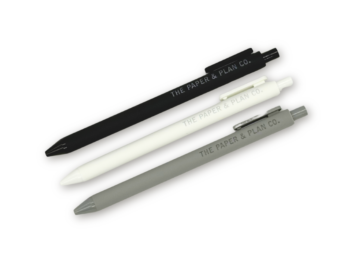 Black Leather Look Pen Set