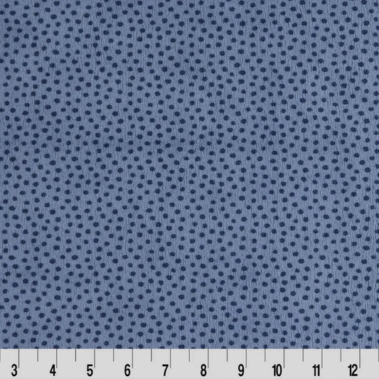 Blue Extra Wide Dottie Cuddle Jeans Fabric per yard