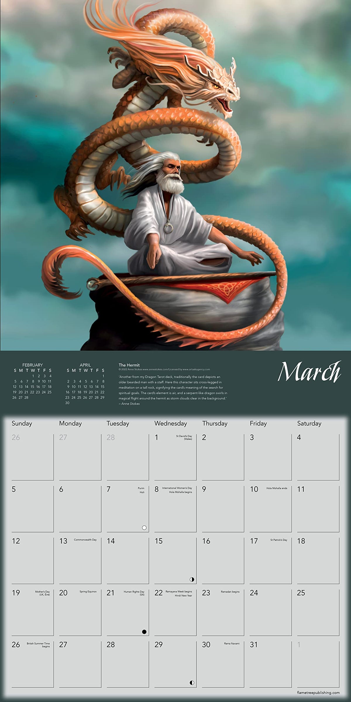 2023 Dragons Wall Calendar by Anne Stokes