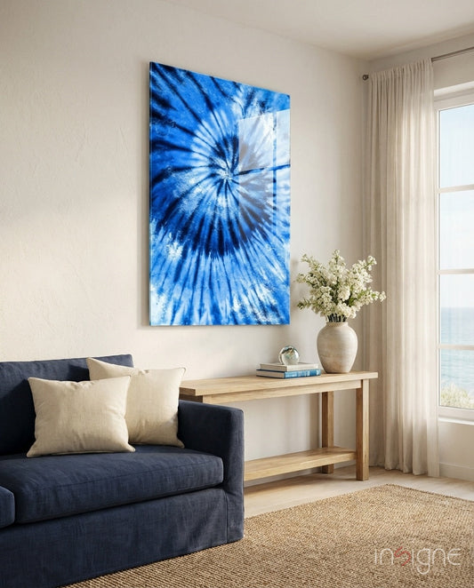 Blue Mosaic Glass Wall Art