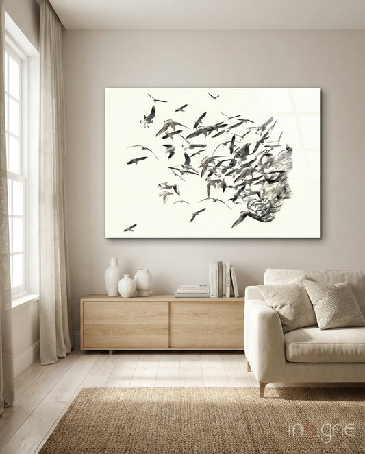 Free Thoughts Glass Wall Art
