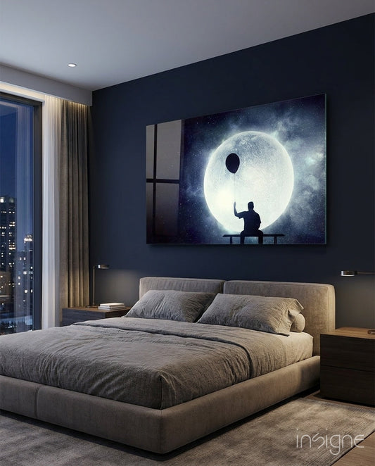 Balloon Thoughts Glass Wall Art