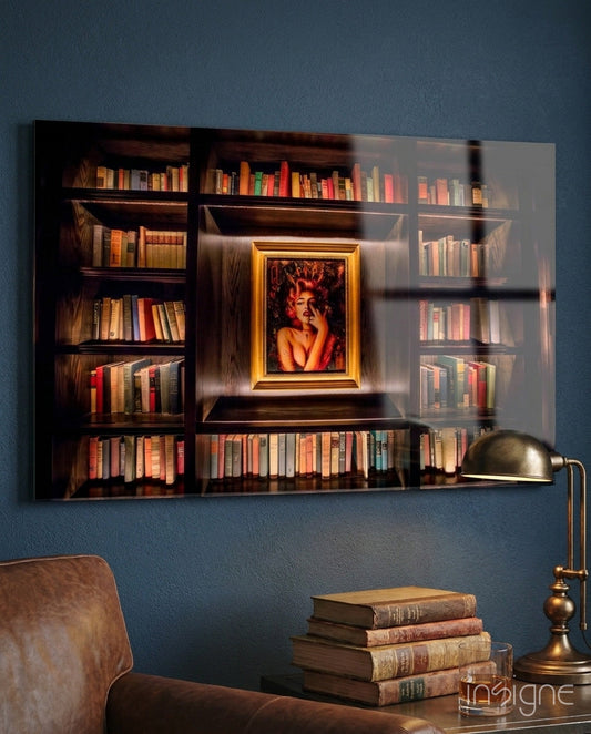 Bookshelf Glass Art