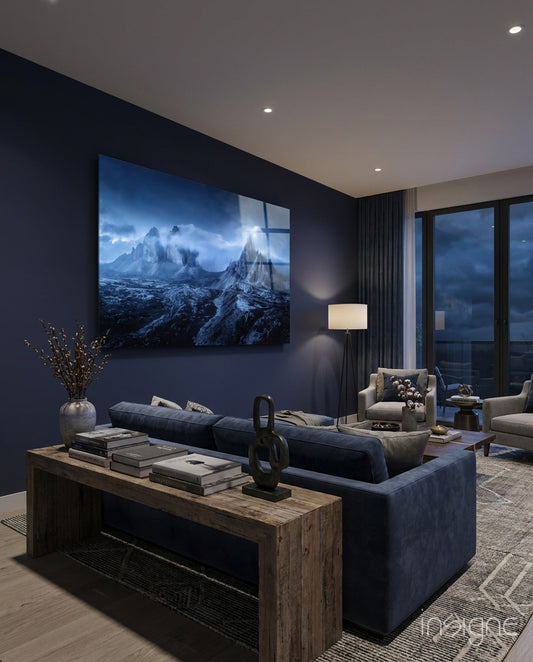 Imposing Mountains Glass Art