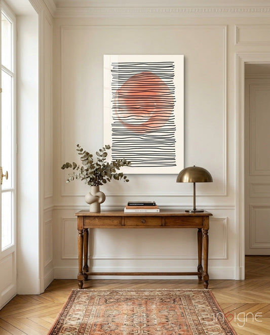 Abstract Sunset Glass Wall Art