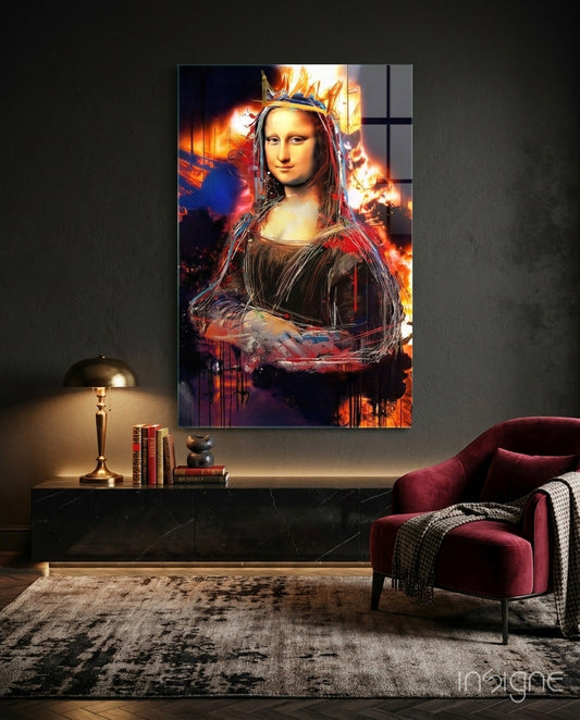 Queen Mona Lisa Glass Wall Art
