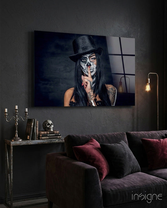 Sssh  Glass Wall Art
