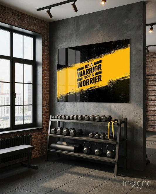 Be a Warrior Glass Wall Art