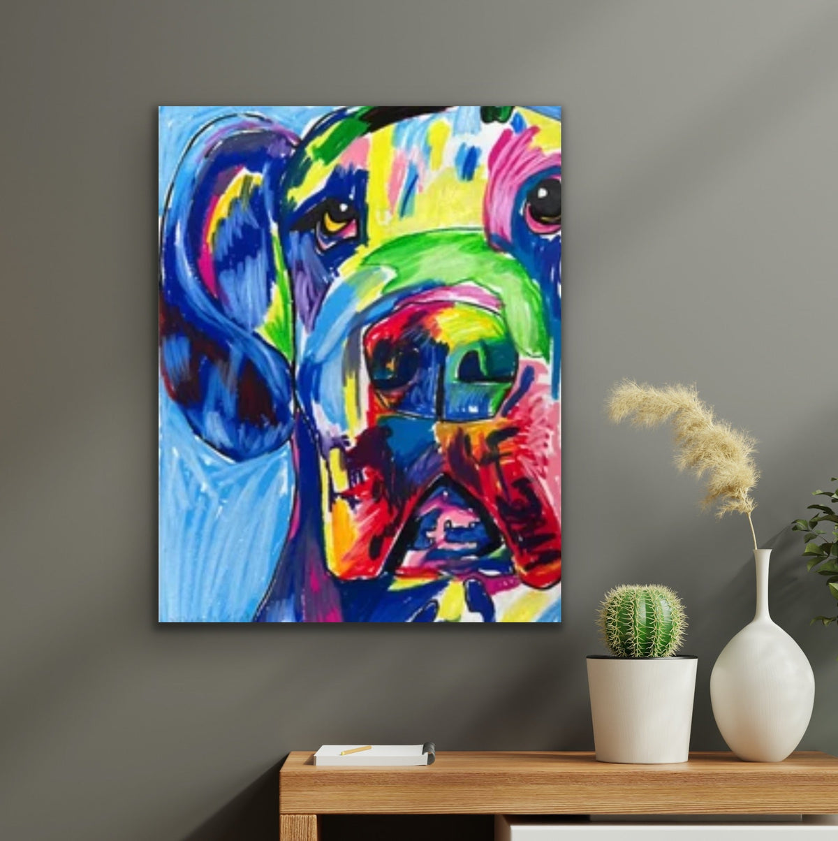 Colorful Great Dane - Art Prints