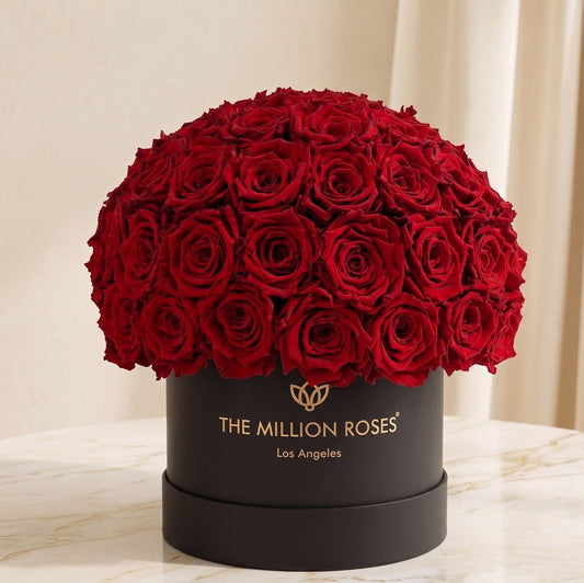 Classic Black Superdome Box | Red Roses