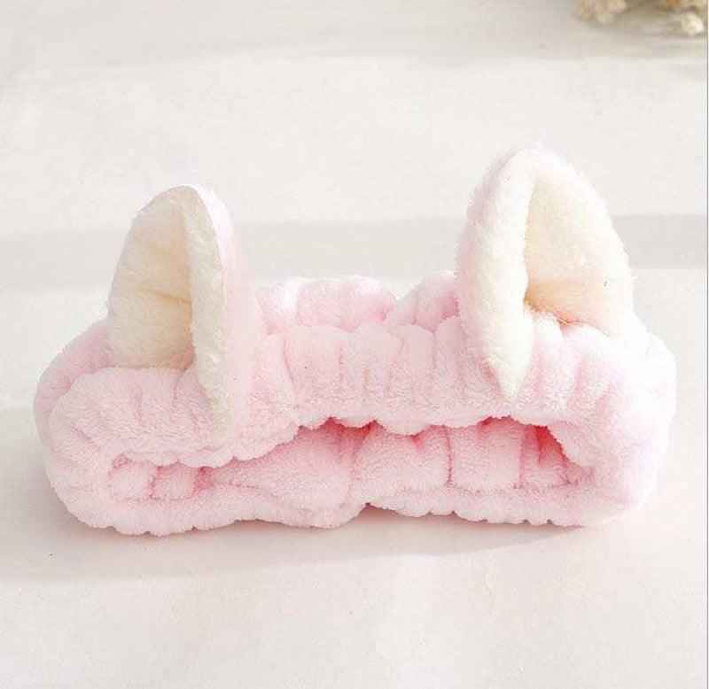 Cute Cat Ears Headband – Soft Hair Wrap for Makeup Routine