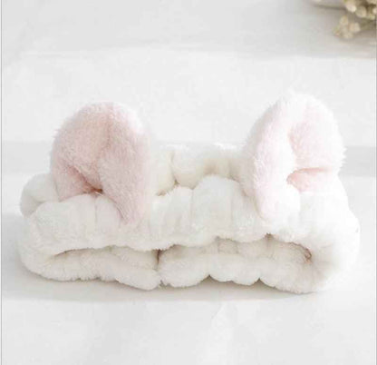 Cute Cat Ears Headband – Soft Hair Wrap for Makeup Routine