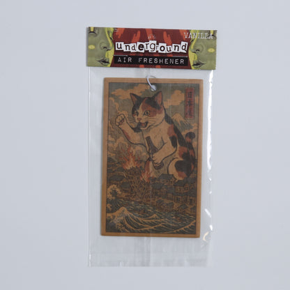 Cat Destroying City Ukiyo-E Air Freshener