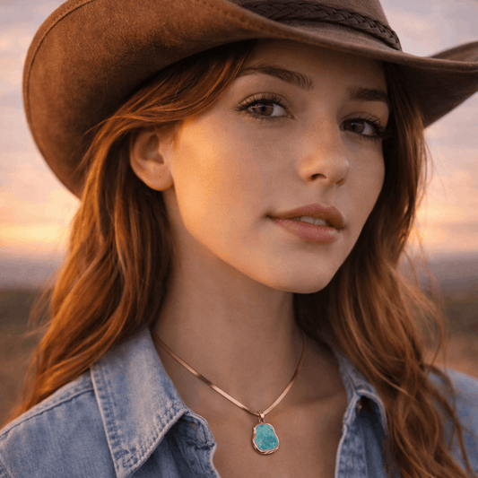 Turquoise Baron Snake Chain Pendant Necklace Otarealm