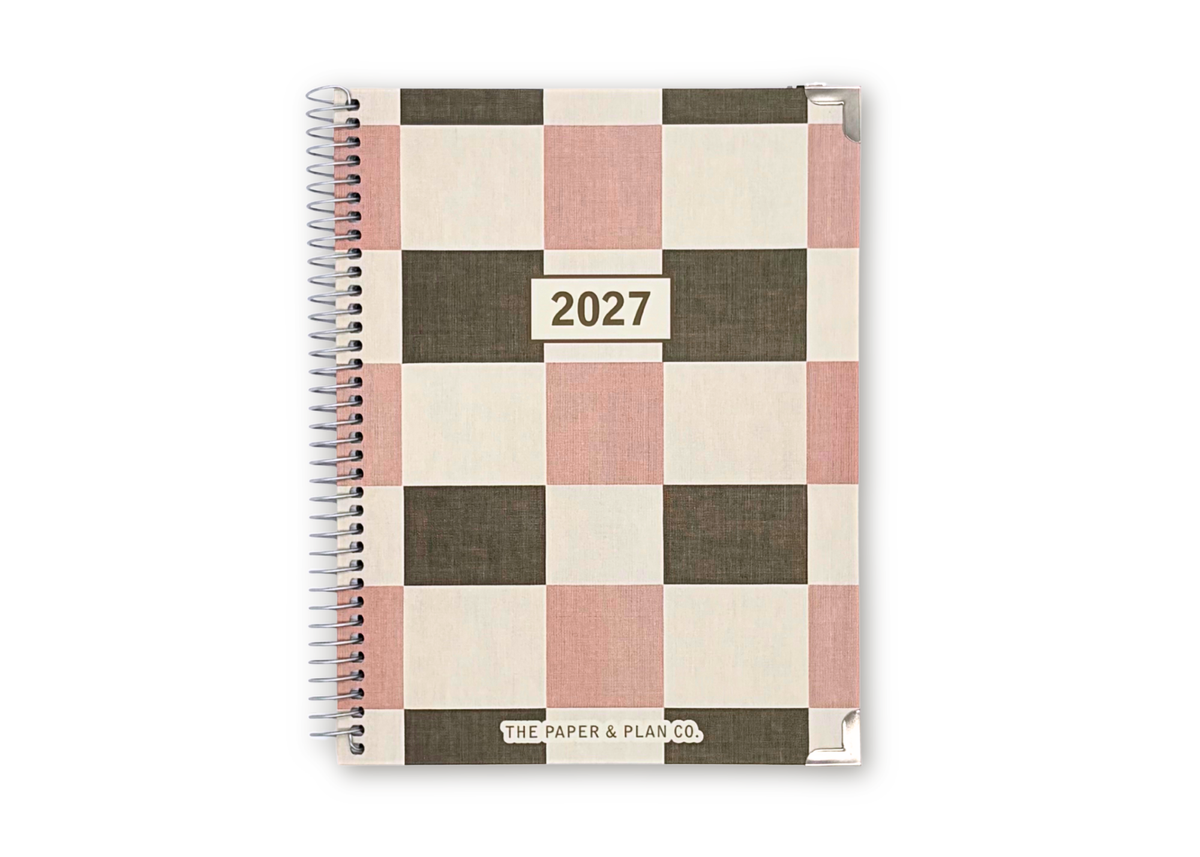 2027 Checkered Weekly Planner Basic Bundle