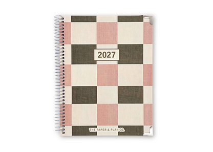2027 Checkered Weekly Planner Basic Bundle