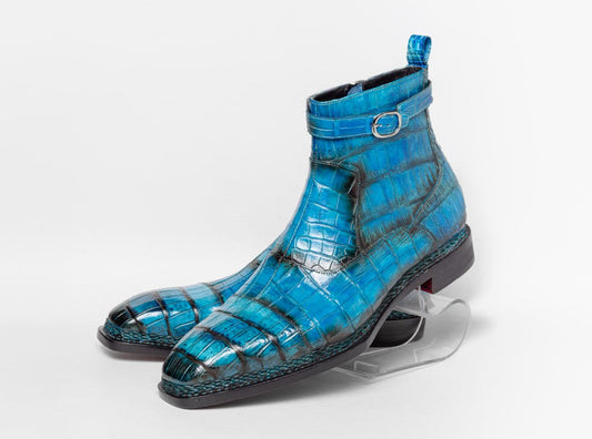 Maurice Chicago Alligator Boot - Blue