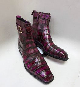 Maurice Chicago Alligator Boot - Burgundy