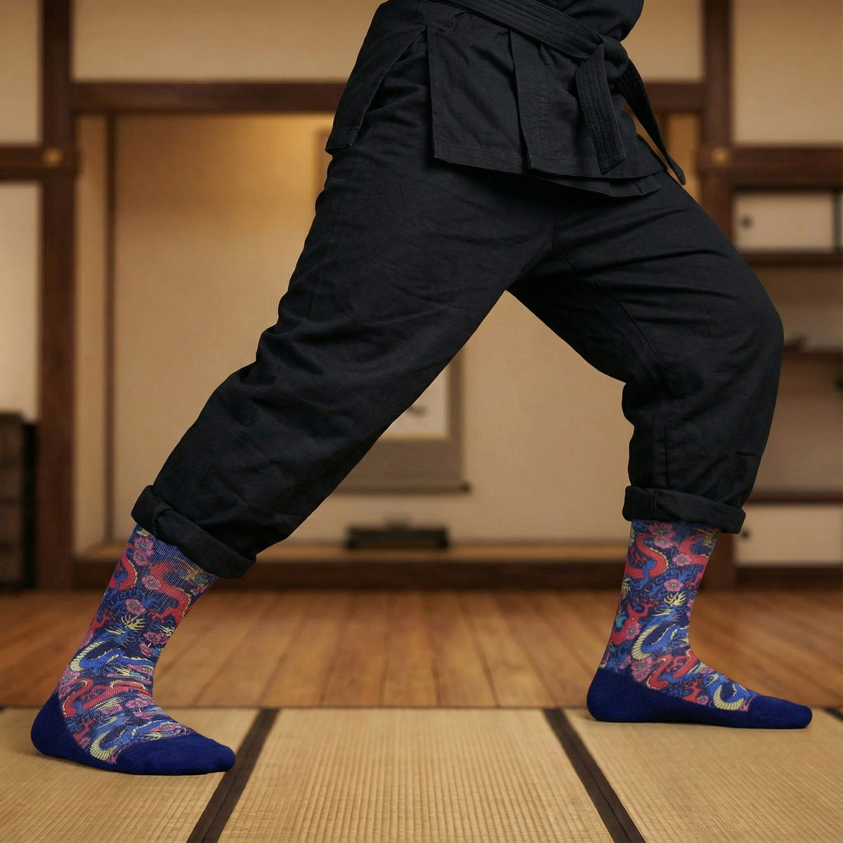 Chinese Dragons Men's Socks | Colorful Novelty Crew Socks