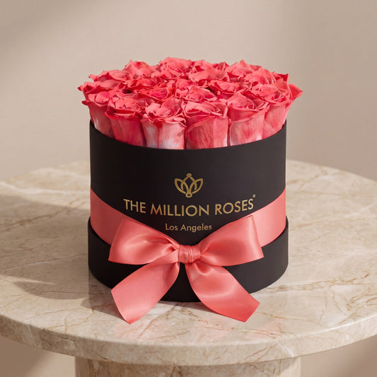 Classic Black Box | Coral Roses