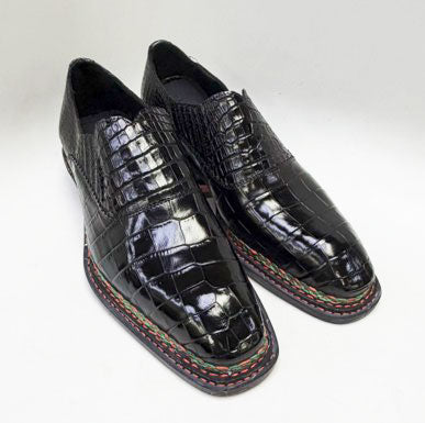 Maurice Commander Custom Made Alligator Shoe - Black