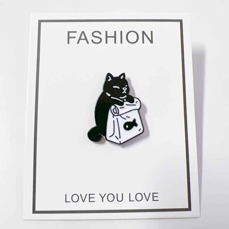 Mini Black Cat Enamel Pin – Durable, Giftable Fashion Accessory