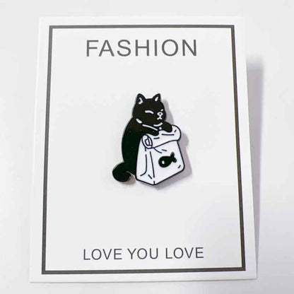 Mini Black Cat Enamel Pin – Durable, Giftable Fashion Accessory