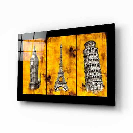 City Landmarks Glass Wall Art