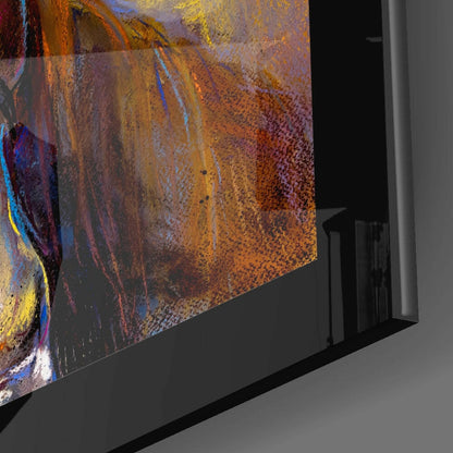 Farm Horses Glass Wall Art