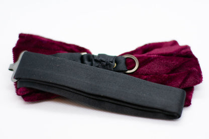 Velvet Maroon Bowtie Adjustable Formal Wedding Party Necktie Bow Tie Tuxedo