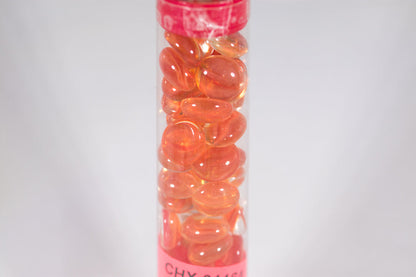 40+ Red Catseye Glass Gaming Stones Counters