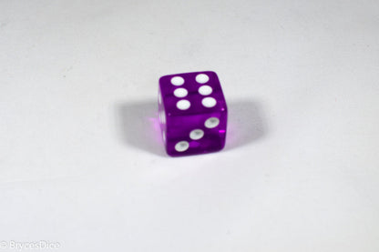Square Corner 16mm Translucent Dice (Red/Orange/Yellow/Green/Blue/Purple) *sold by the piece