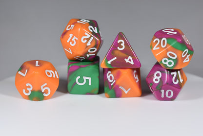 Sherbet Tri-Color Swirl Orange/Green/Purple