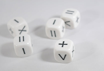 Math Operators Dice +-x < > = Kids Math Dice Game Addition Multiplication Subtraction and More
