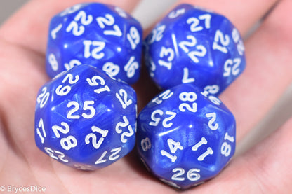 d30 Blue Pearlescent Single Die 30 Side's by Chessex (per die)