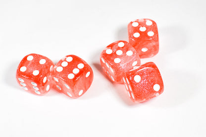 Team Red Pipped Iridescent d6 16mm Pipped BD6002