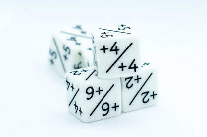 White D6 MTG +1/+1 Counter Dice  - Magic: The Gathering DnD d6 Stats (Sold Per Die)