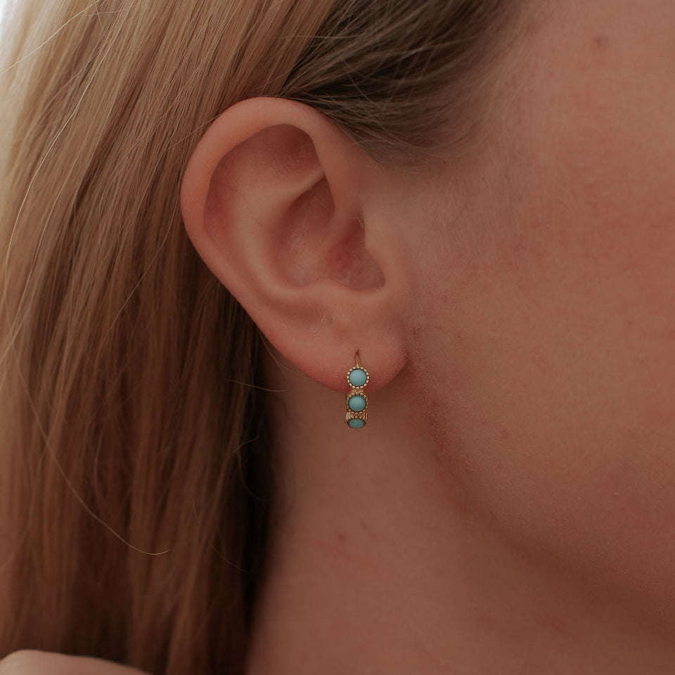 Lainey Turquoise Hoops Otarealm