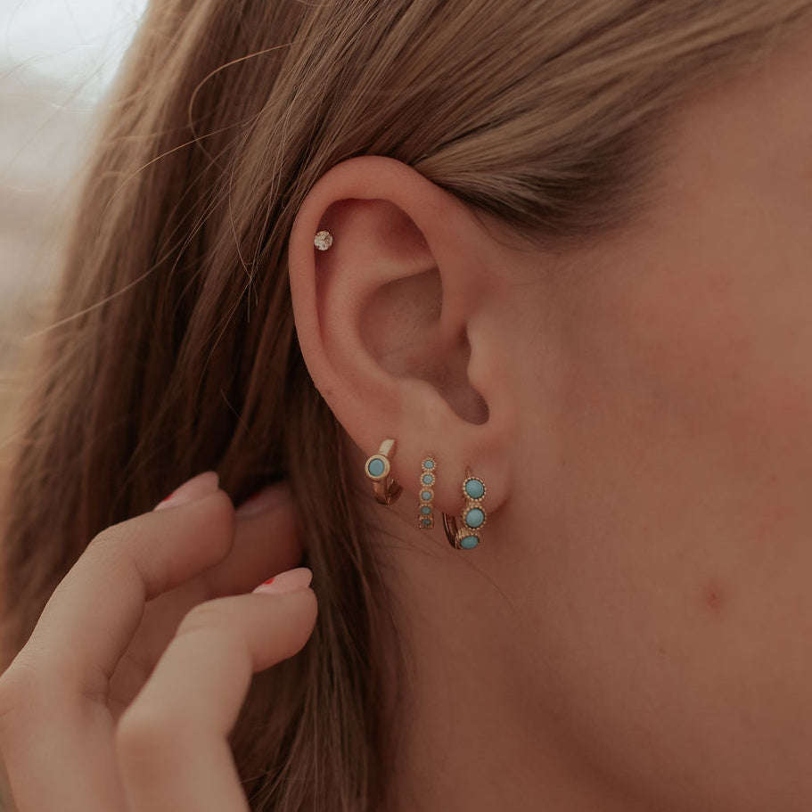 Lainey Turquoise Hoops Otarealm