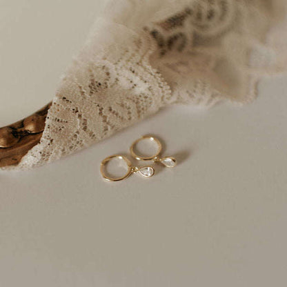 April Raindrop Dangle Hoops Otarealm