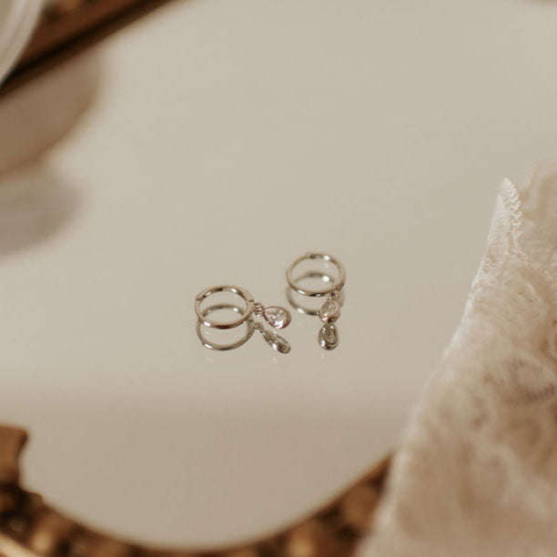 April Raindrop Dangle Hoops Otarealm