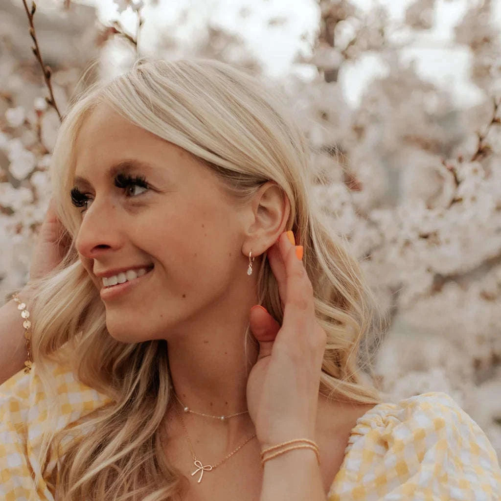 April Raindrop Dangle Hoops Otarealm