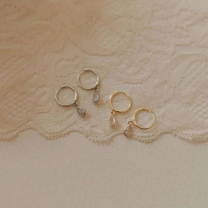 April Raindrop Dangle Hoops Otarealm