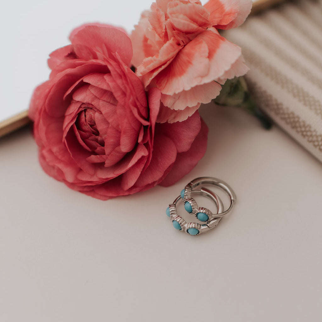 Lainey Turquoise Hoops Otarealm